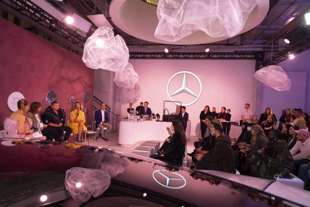 To celebrate the opening of “Maison Mercedes” Mercedes-Benz and the Canadian Arts and Fashion Awards (CAFA) hosted “Otherworldly Luxury” - a conversation about the parallels between fashion and automotive excellence in Toronto, Ont. on November 15, 2022. (Photo by Peter Power)